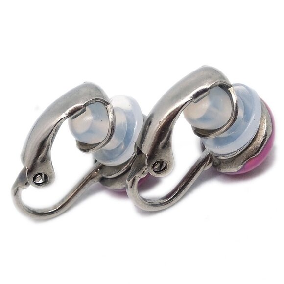 Chanel Button Earrings Clip-On Pink 03C - Picture 3 of 4